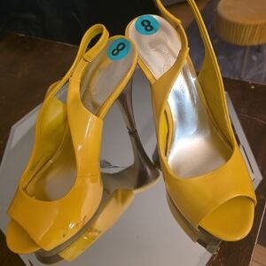 Jessica Simpson Yellow Slingback Heels